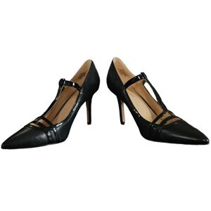 Nine West Jantine Genuine Leather Strap Pointed Toe Heels
